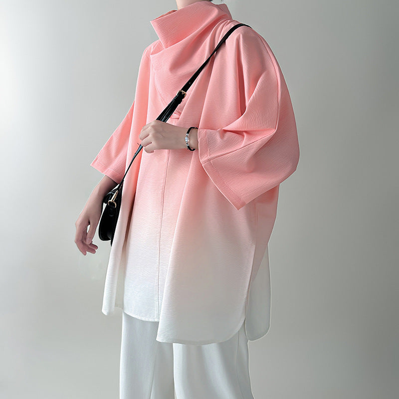 Gradient Short Sleeve Men's Plus Size Tee