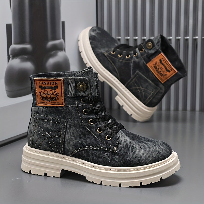 Zhenyuezu Men’s Casual Streetwear Ankle Boots