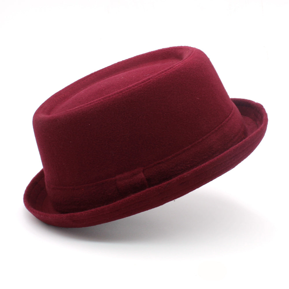 Men's Retro Flat Top Fedora Hat
