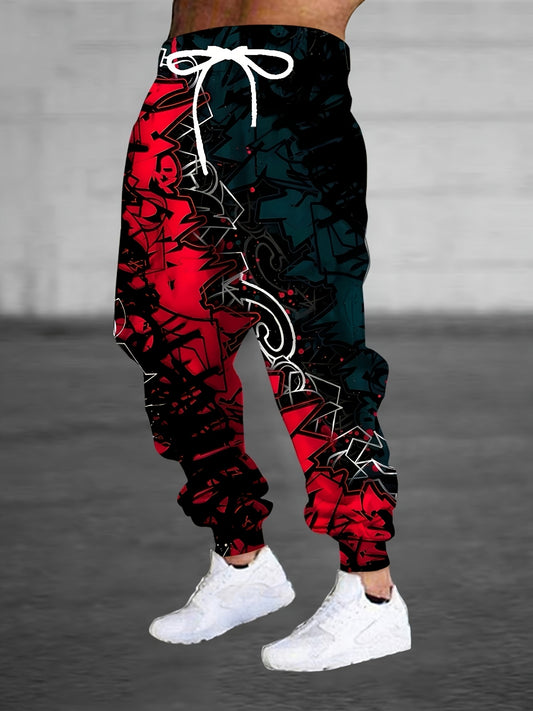 Lifestyle Flex Men's Stylish 3D Graffiti Print Joggers