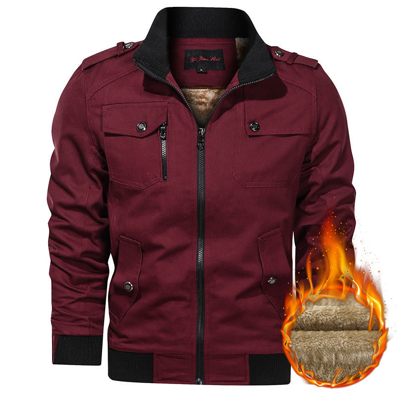 Stay Stylish & Warm: Korean-Inspired Fleece-Lined Flight Jacket