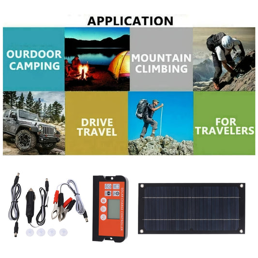 18V Portable Solar Panel Kit with 100A Controller