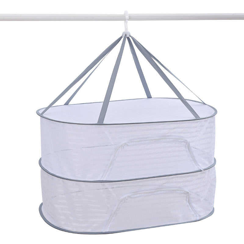 3-Tier Foldable Hanging Drying Rack with Zipper