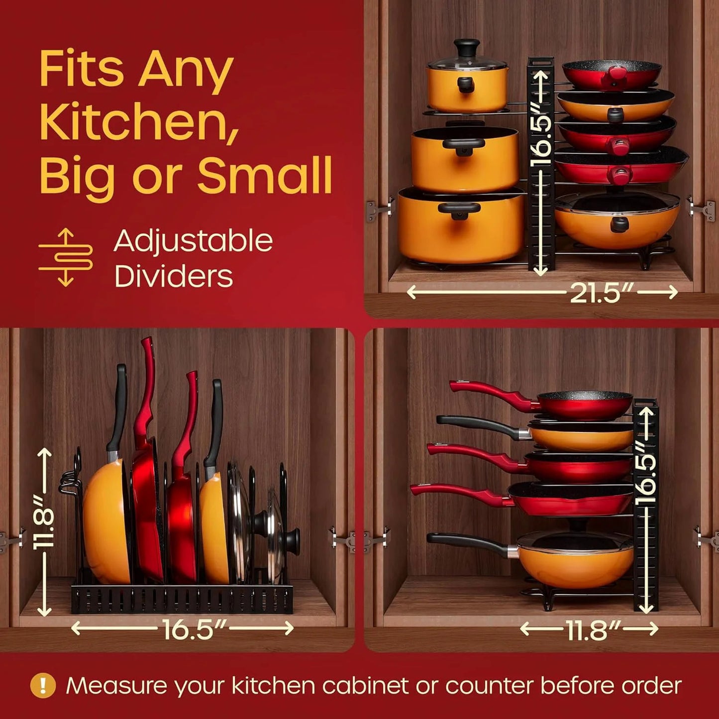 8-Tier Pot & Pan Organizer Rack