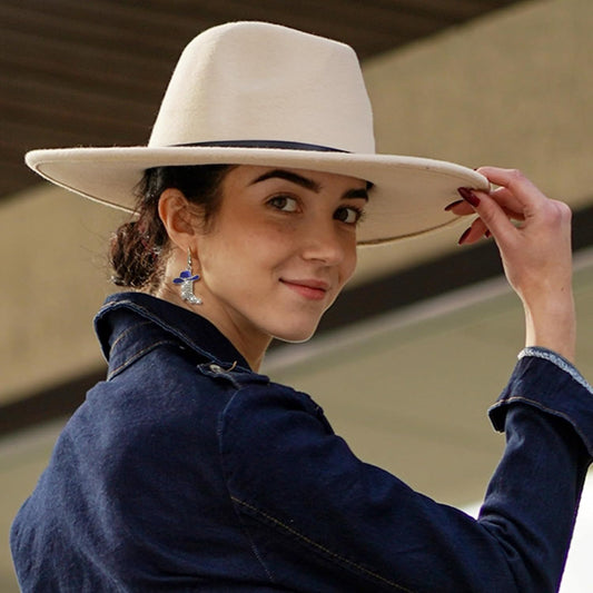 1 Pair Synthetic Zirconia Delicate Bohemian Multi-Color Champagne Golden Women’s Earrings