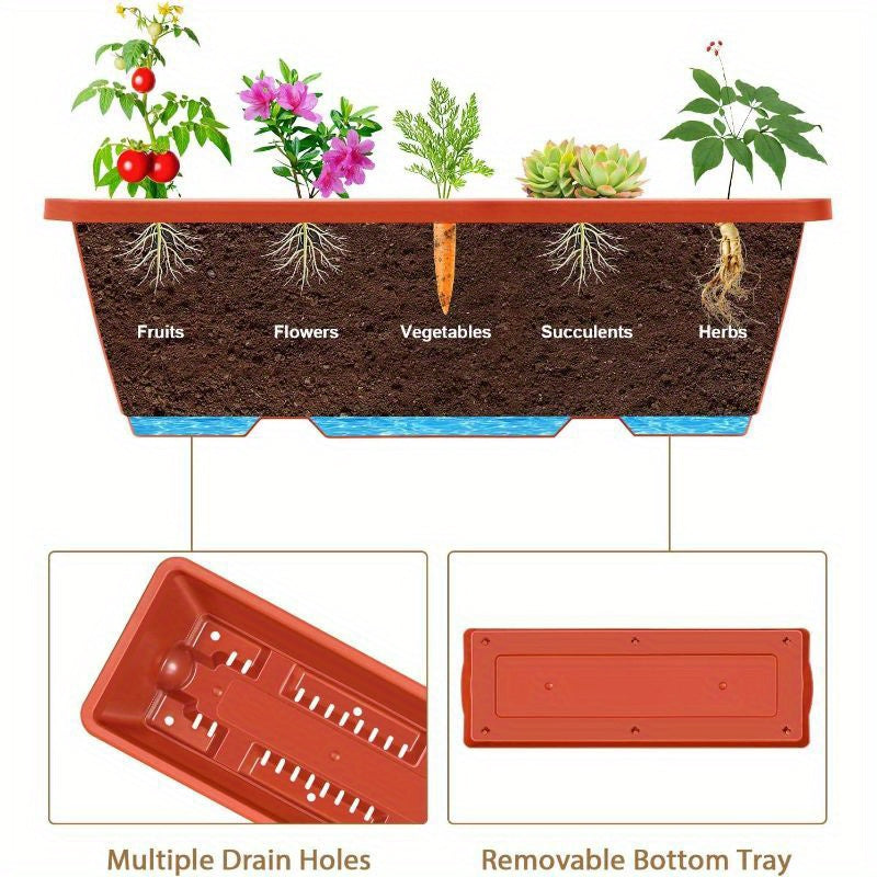 4 Tier Vertical Raised Garden Bed Planters – Brick Red