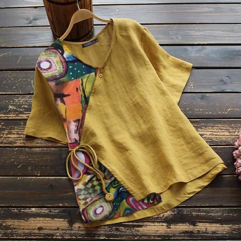 Breeze Into Summer Style ā Casual Printed Shirt Tops