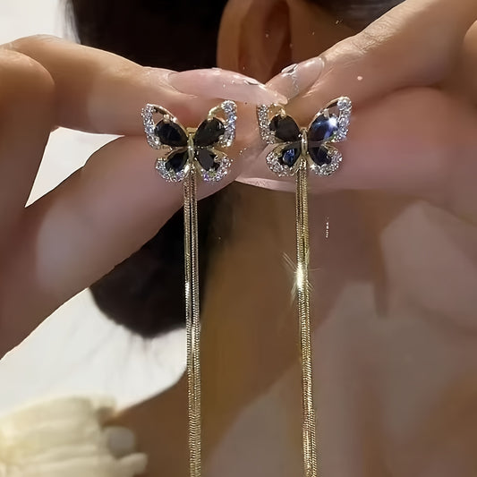 Exquisite Butterfly Tassel Earrings