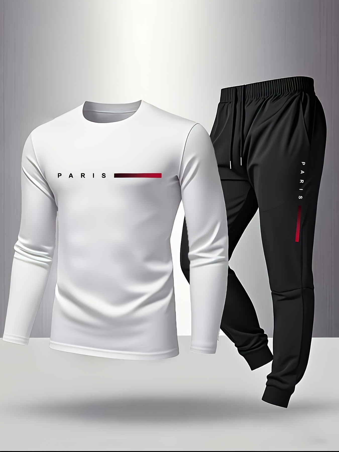 Men's Casual Fashionable Breathable Printed Loungewear Pants Set