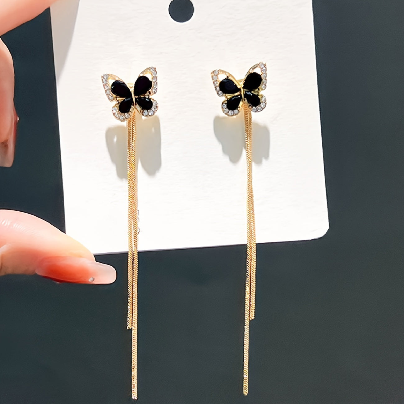 Exquisite Butterfly Tassel Earrings