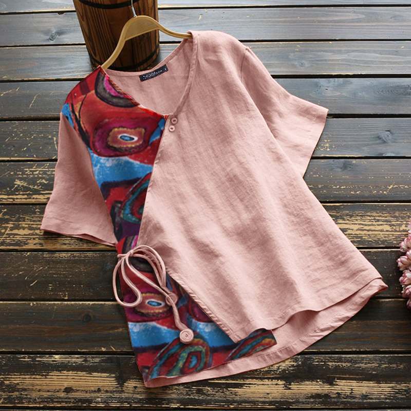 Breeze Into Summer Style ā Casual Printed Shirt Tops