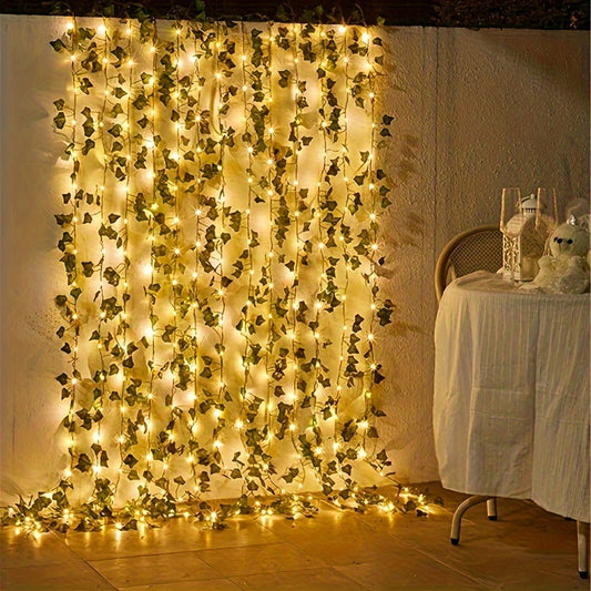 196.85" Artificial Leaf String Lights – 5M Fairy Garland with 50 LED Lights