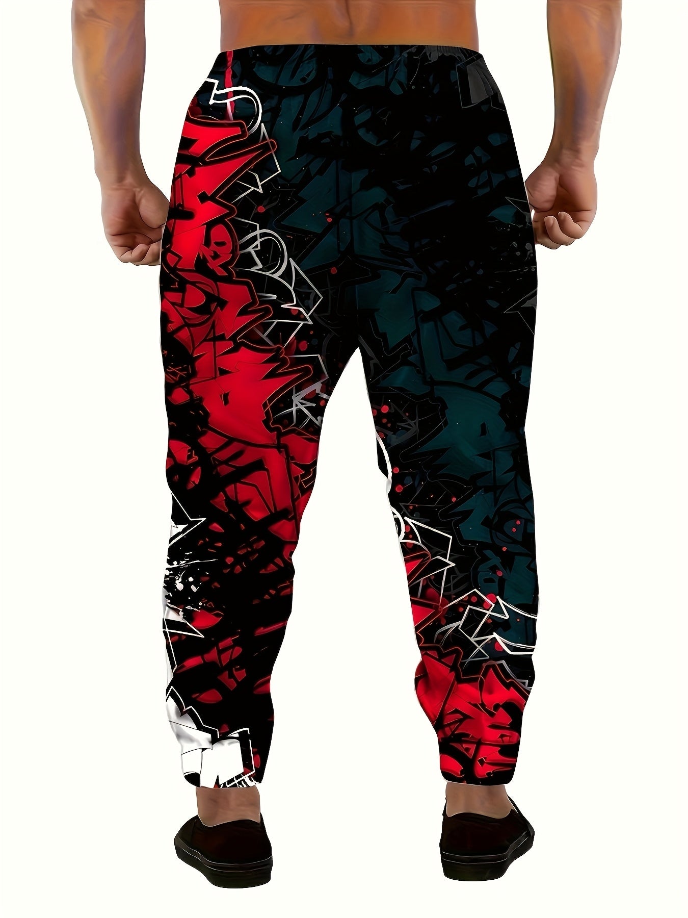Lifestyle Flex Men's Stylish 3D Graffiti Print Joggers