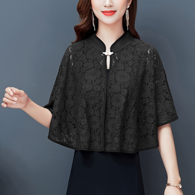 Breathable Elegant Floral Lace Shawl Wrap for Women