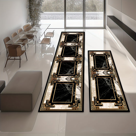 Golden Diamond Velvet Carpet – Non-Shedding | 1 Piece