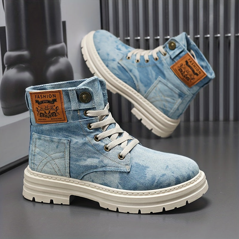 Zhenyuezu Men’s Casual Streetwear Ankle Boots