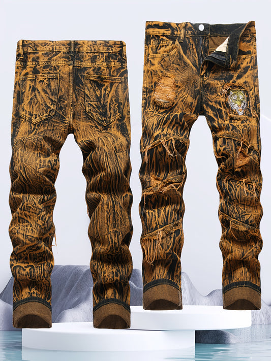 Men's Slim Stretch Ripped Jeans