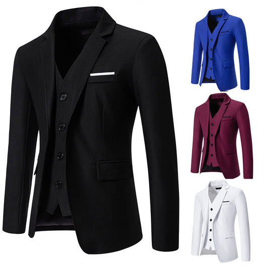 Men's Color Matching Small Suit – Slim Fit Casual Jacket