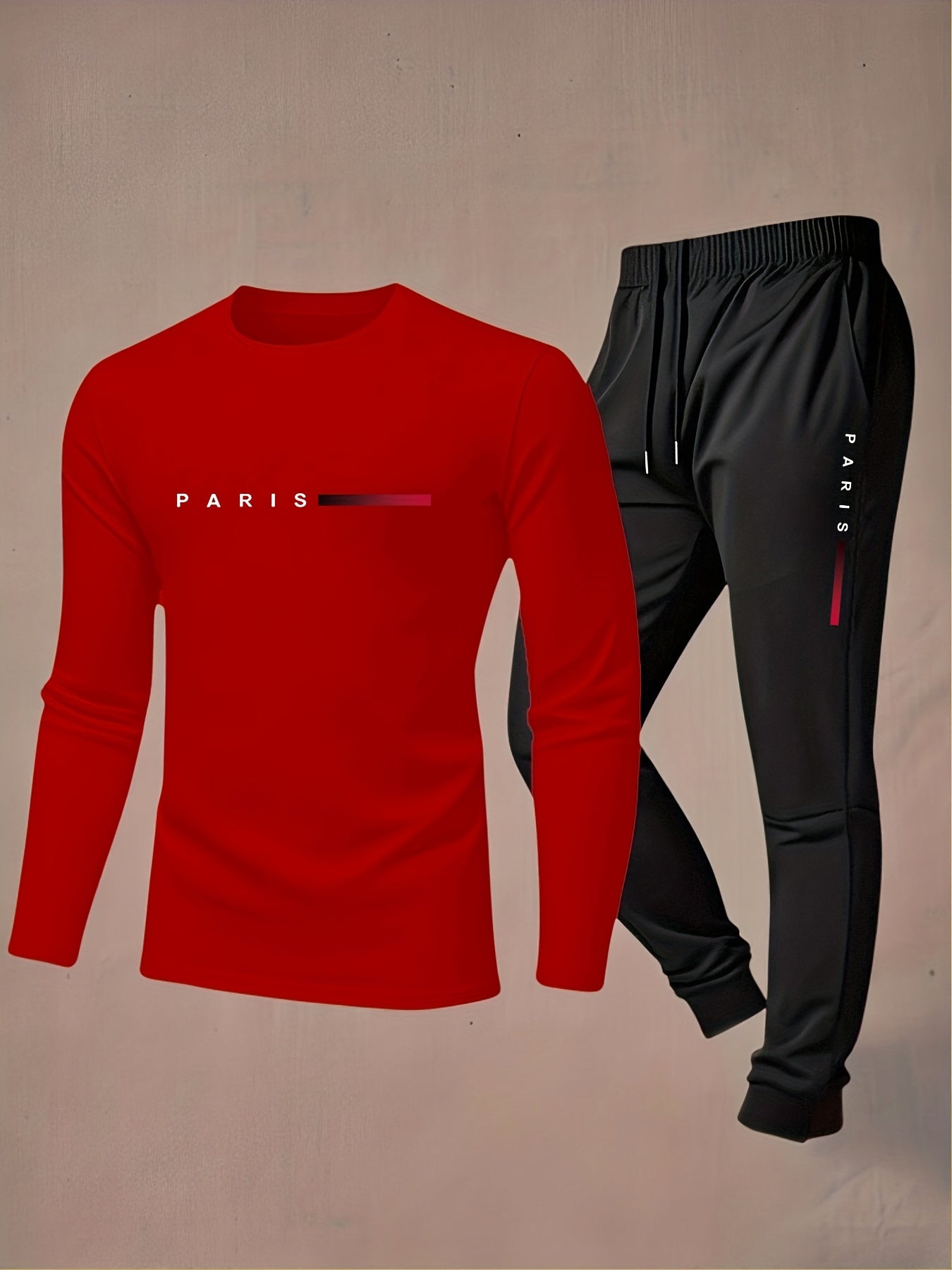 Men's Casual Fashionable Breathable Printed Loungewear Pants Set
