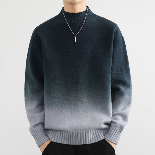 Fashion Personality Gradient Sweater – Men's Edition