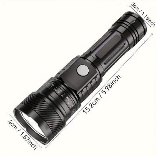 2/4pcs Solar Flashlight – Portable LED Flashlight with USB & Solar Charging