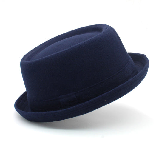 Men's Retro Flat Top Fedora Hat