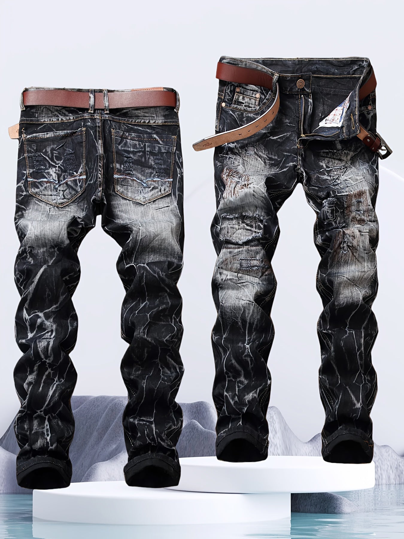 Men's Slim Stretch Ripped Jeans