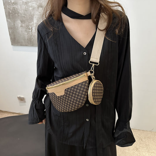 European & American Style Retro Print Crossbody Bag – Portable & Stylish