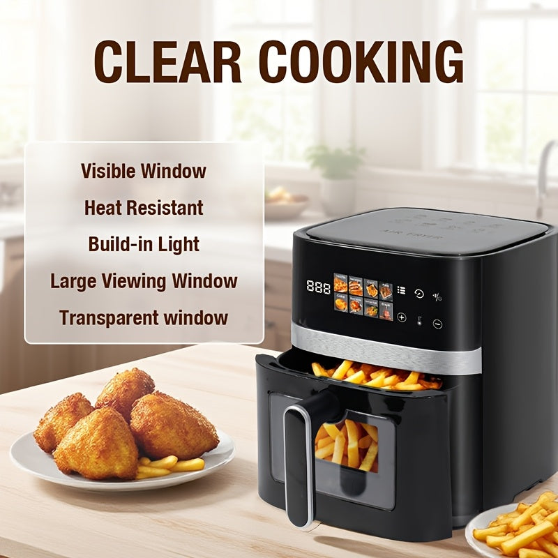 5-Quart 8-in-1 Digital Air Fryer – 1350W Electric Hot Air Oven with LED Touchscreen & 360° Rapid Air Circulation