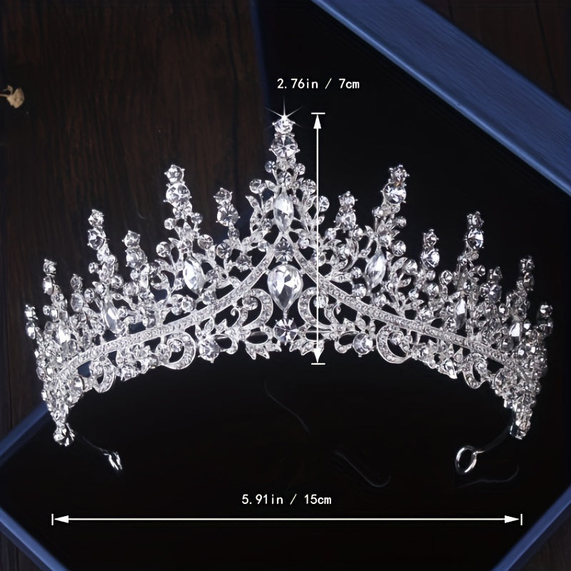 High-End Luxury Crown Necklace & Earring Set – Perfect for Brides and Special Occasions