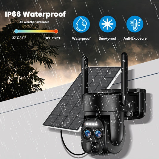 BEENOCAM 10× Zoom 360° Solar-Powered Security Camera