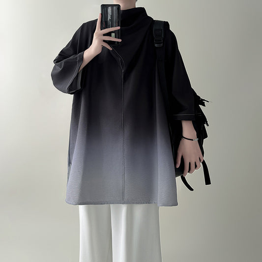 Gradient Short Sleeve Men's Plus Size Tee