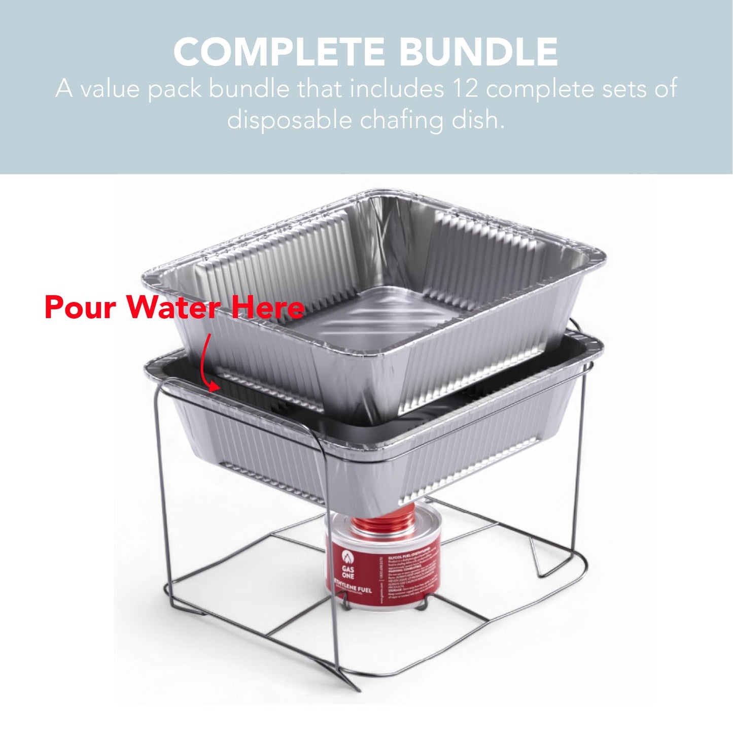 Alpha Living 6‑Pack Disposable Chafing Dish Buffet Set: