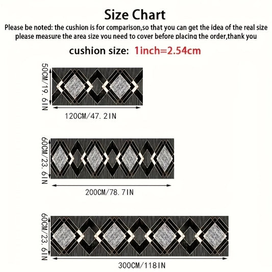 Velvet Runner Rug – 1pc Machine Washable Non-Slip Long Rug