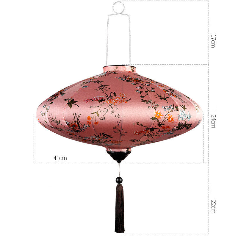 Chinese Style Fabric Lantern Balcony Waterproof Antique