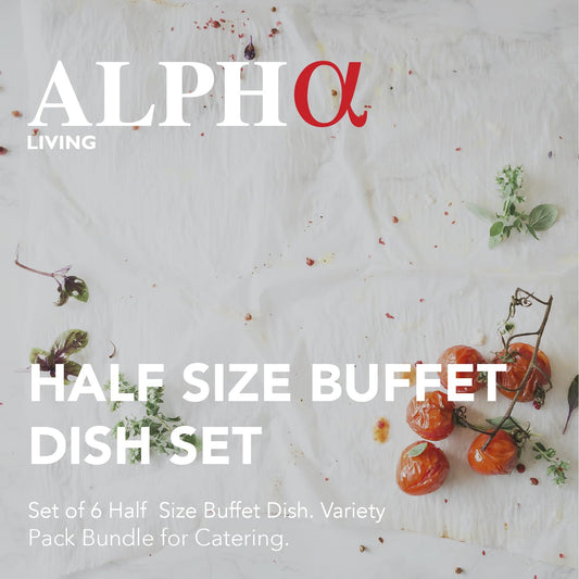 Alpha Living 6‑Pack Disposable Chafing Dish Buffet Set: