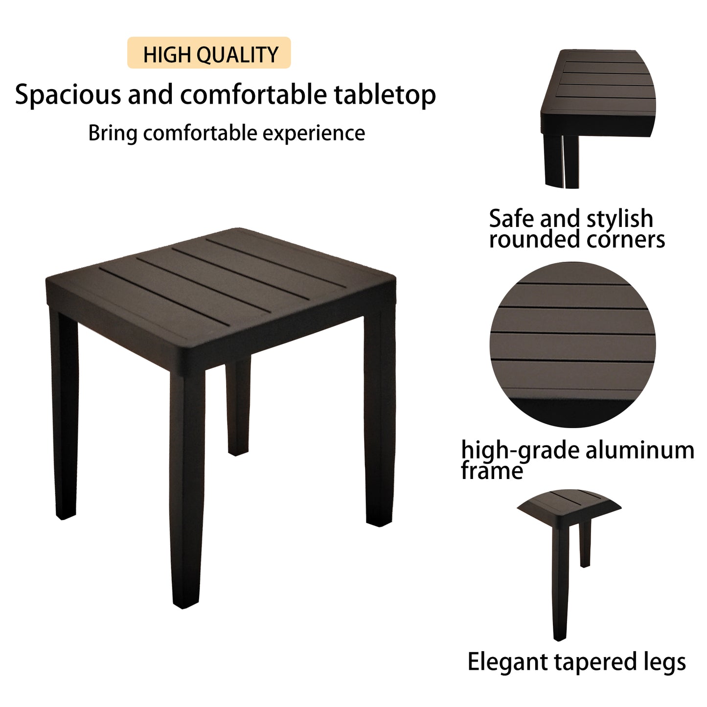 3PC Outdoor Aluminum Patio Furniture Chaise Lounge Set