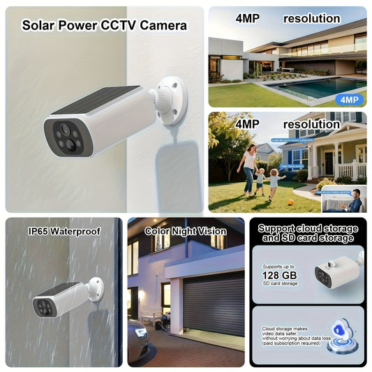 100% Wireless Outdoor Security Camera – Solar-Powered, Long-Lasting Battery & Smart Alerts