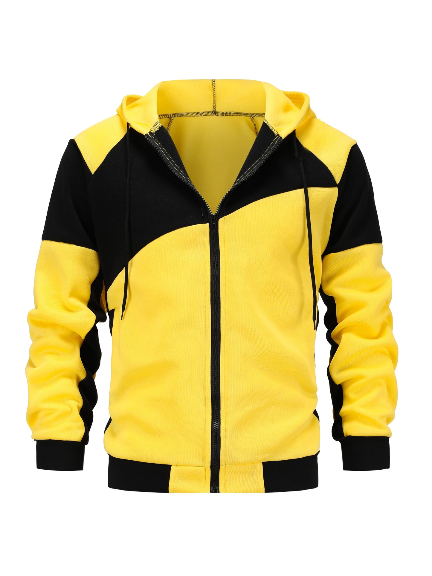 Autumn Winter Men's Zipper Hoodie Suit-Fleece Hoodie Men's Casual Sportswear Set