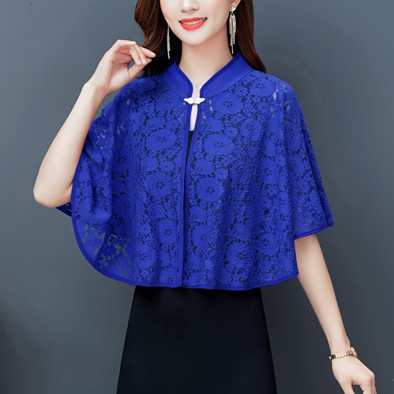Breathable Elegant Floral Lace Shawl Wrap for Women