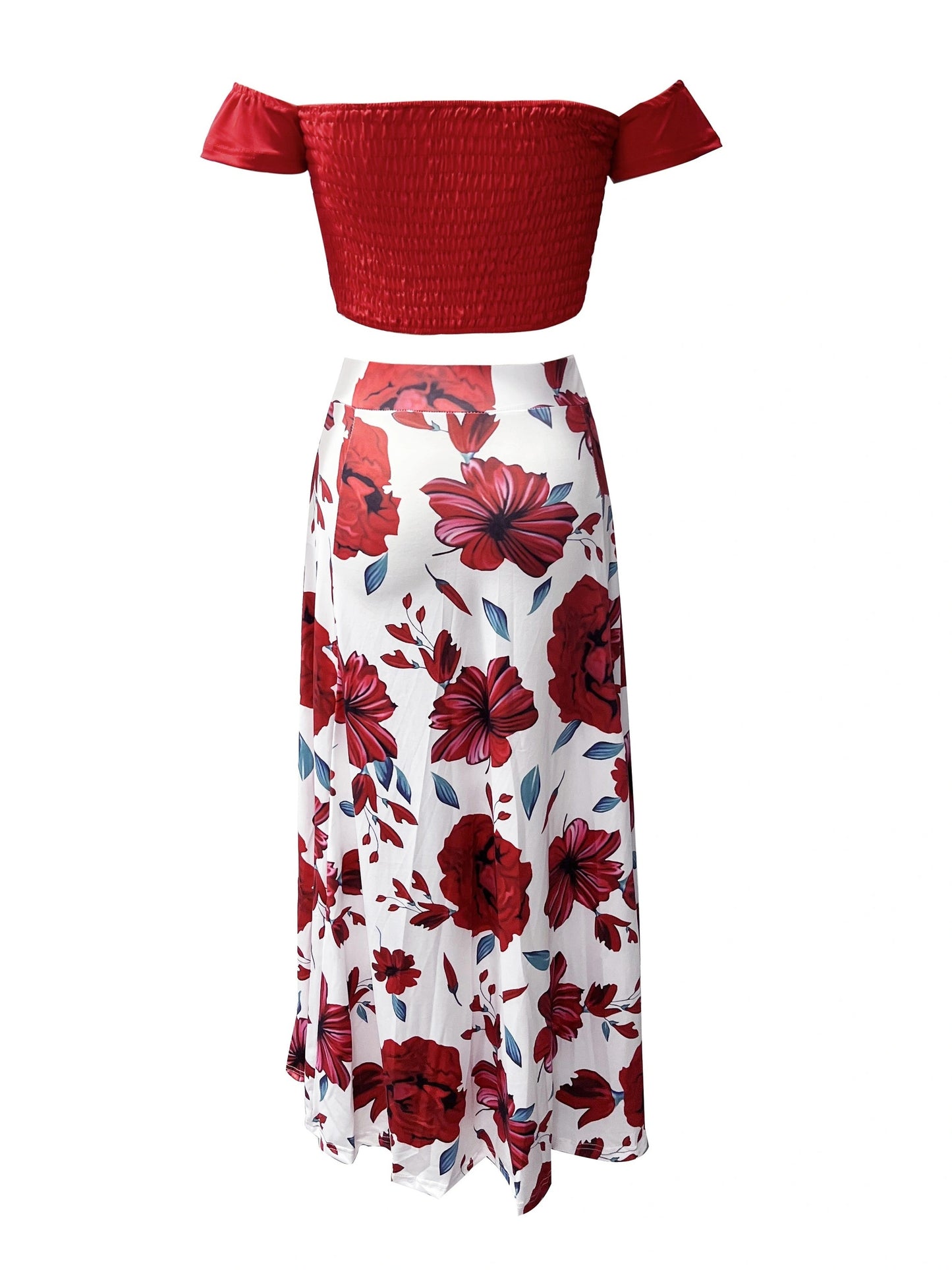 Boho Plants Print Vacation 2-Piece Set