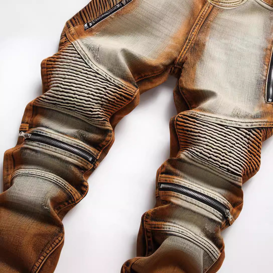 Ride in Style: Personalized Skinny Motorcycle Jeans