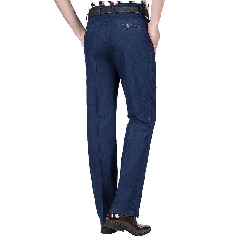 Men's High Waist Loose Casual Denim Jeans