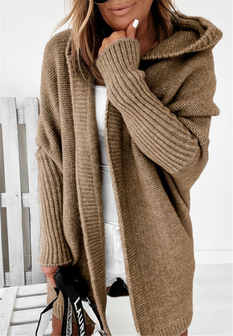 Loose V-neck Button Cardigan Fall Winter Fashion Single Breasted Knitted Sweater Top Women's Clothing
