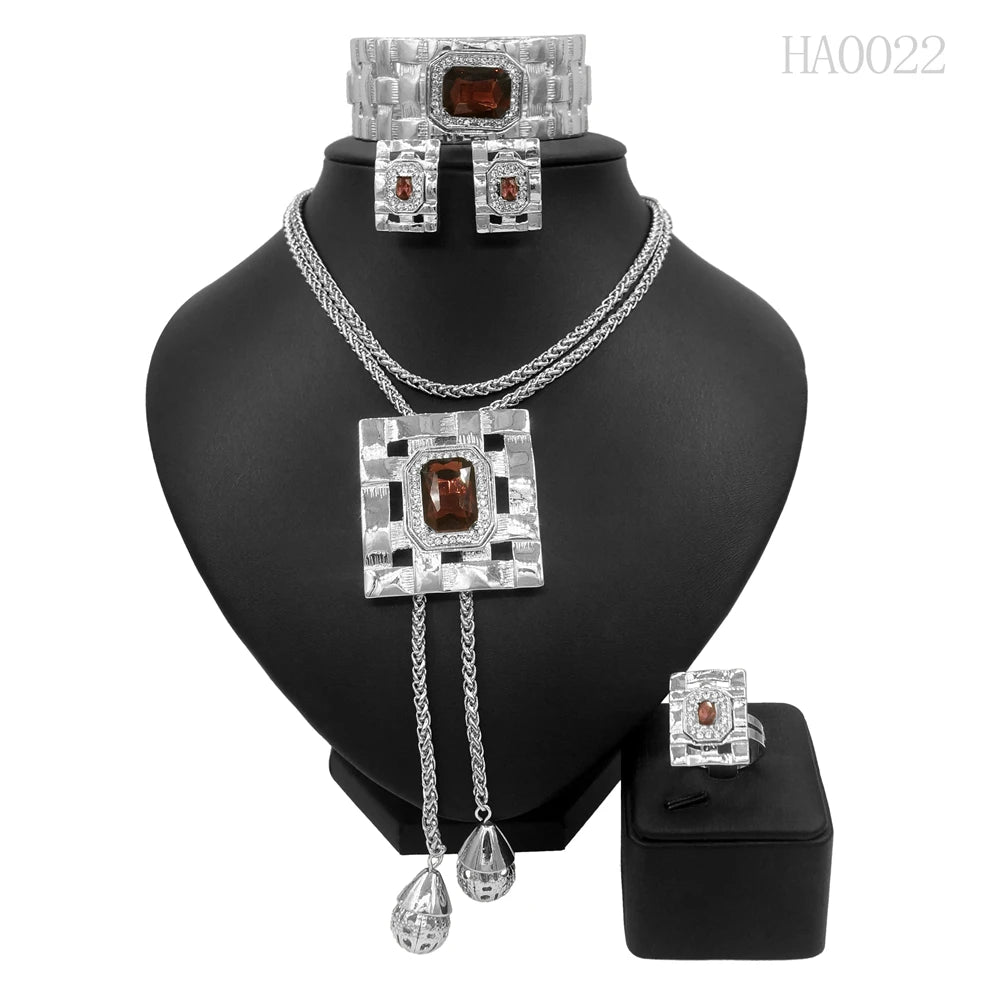 Jewelry Sets for Women – African Fashion Gemstone Bijoux