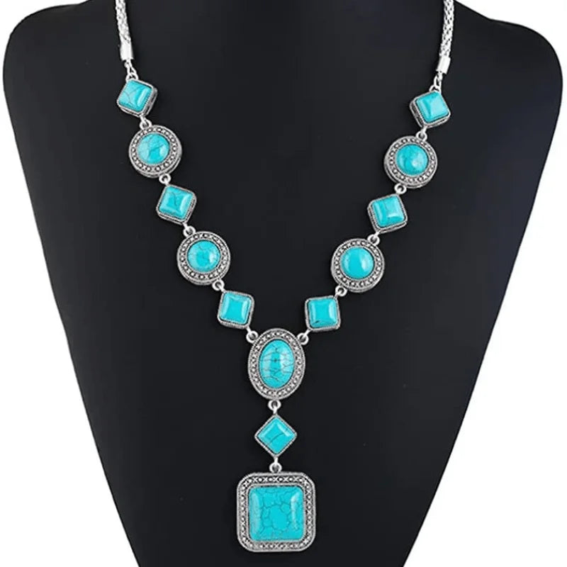 Bohemian Turquoise Beaded Jewelry Set