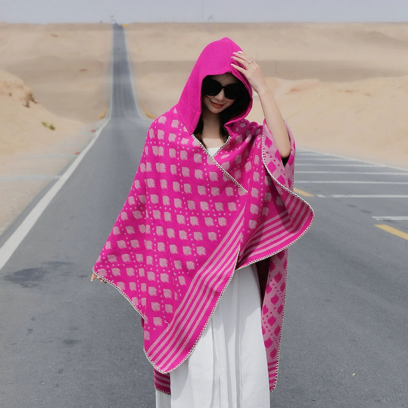 Bohemia Shawl Exotic Cloak – Female Xinjiang Tourism Grassland Travel Wear