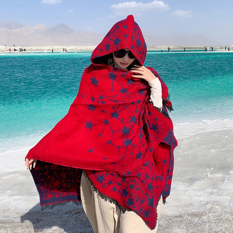 Bohemia Shawl Exotic Cloak – Female Xinjiang Tourism Grassland Travel Wear