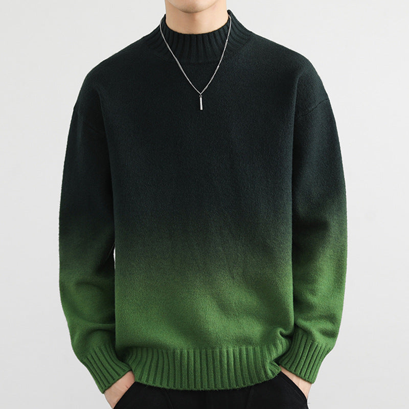 Fashion Personality Gradient Sweater – Men's Edition