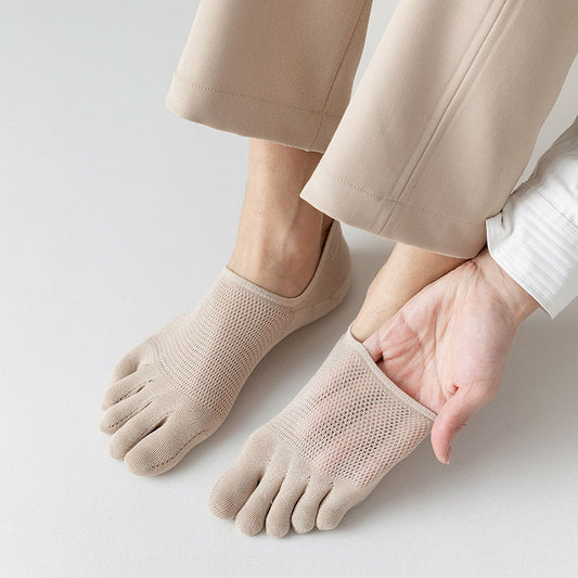Men’s Breathable Cotton Toe Socks